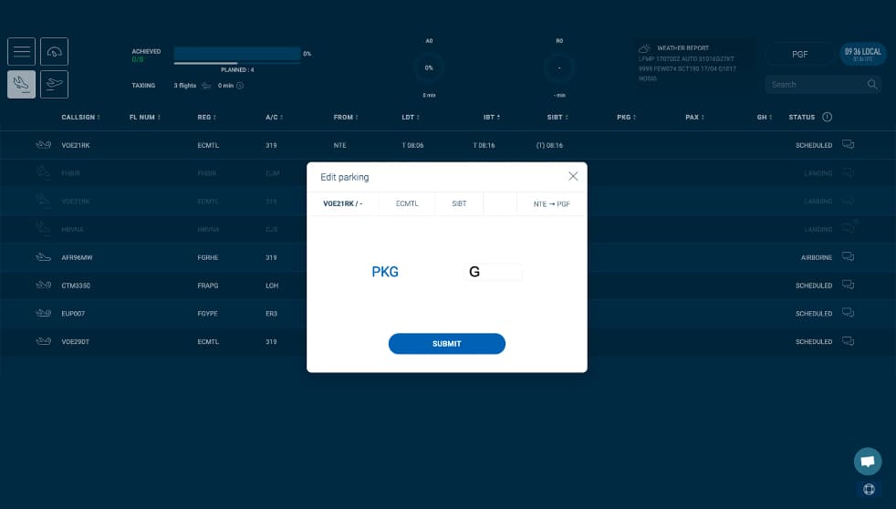 Update of flight information