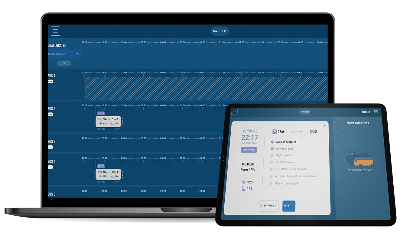 bus fleet management for airports